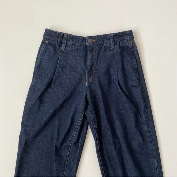 Banana Republic Luxe Mid Rise Straight Denim Jeans Dark Wash, Size 28/6 Regular - Picture 5 of 14